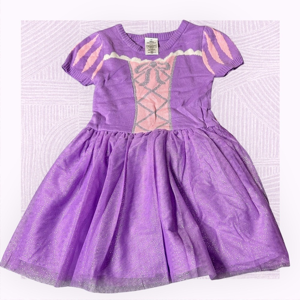 NEW Disney Rapunzel Purple Princess Dress Girls S 6/6X Pastel Lilac Costume